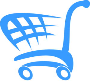 Blue Shopping Cart Clip Art - vector clip art online ...