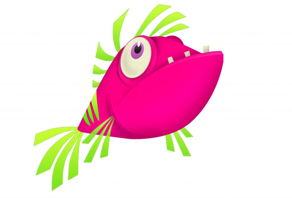 Funny Cartoon Fish