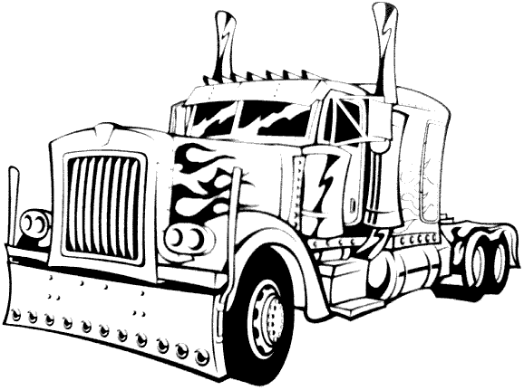 14 printable pictures of semi truck free page | Print Color Craft