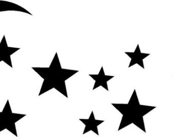 Moon with stars clipart - ClipartFox