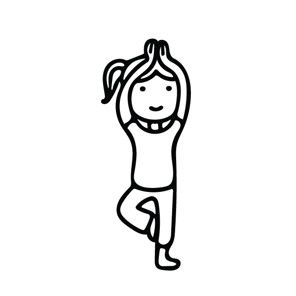 Temporary Tattoo Design - Yoga girl - tree pose – Tattootsy