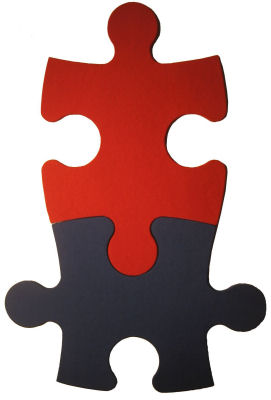 2 puzzle pieces clipart