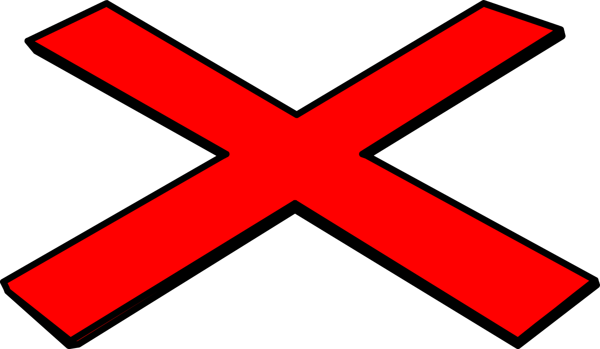 Red X Clipart - Tumundografico