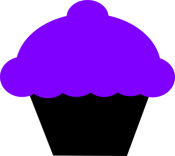 Purple Cupcake Clipart