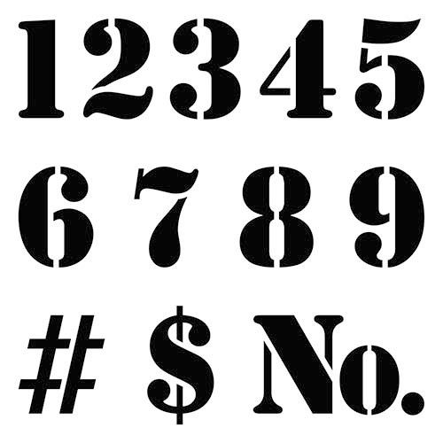 Number Stencils | Stencils ...
