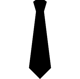 Tie silhouette clipart