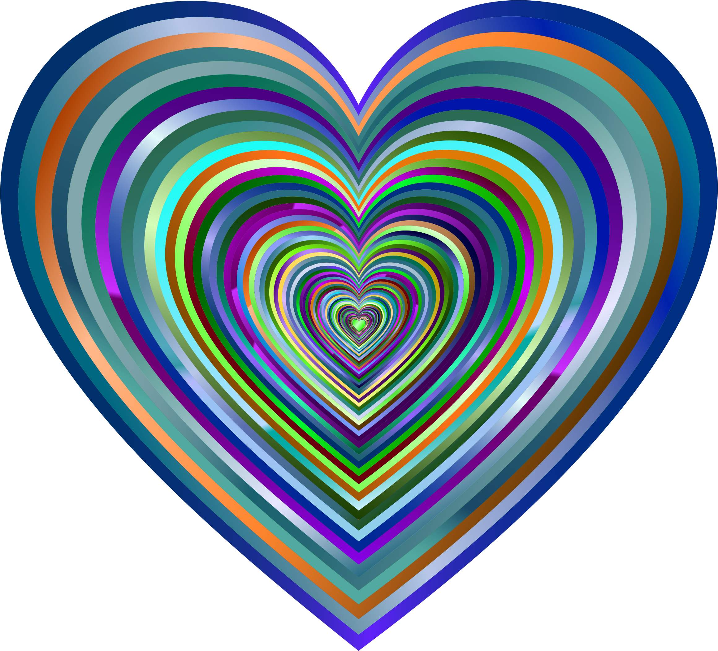 Clipart - Psychedelic Hearts Tunnel 3