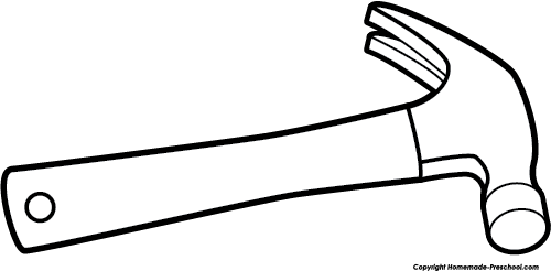 Hammer outline clipart