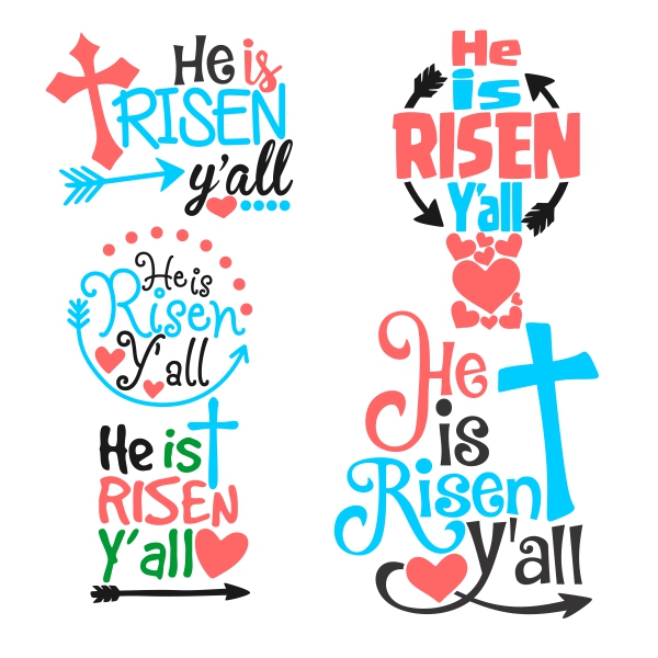 He is Risen Yall Easter Cuttable Designs