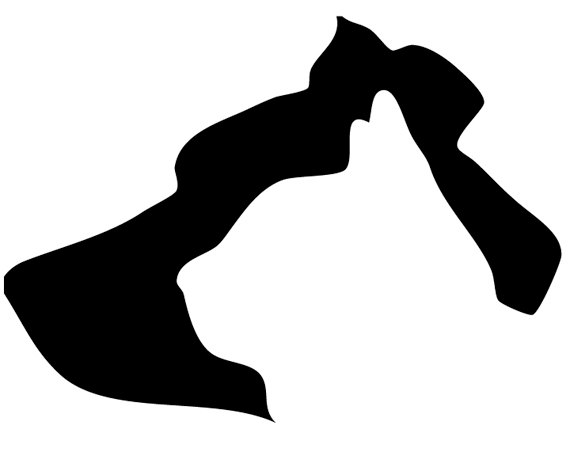 Dog and cat silhouettes clipart