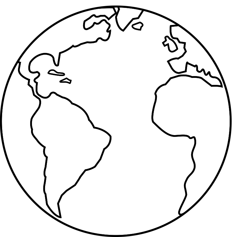 Planet Earth Outline Pics About Space Planet Earth Coloring Page ...