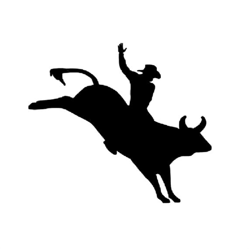 Bull Rider Silhouette Clip Art