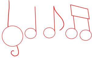 How to Draw Music Notes, Step by Step, Notes, Musical Instruments ...