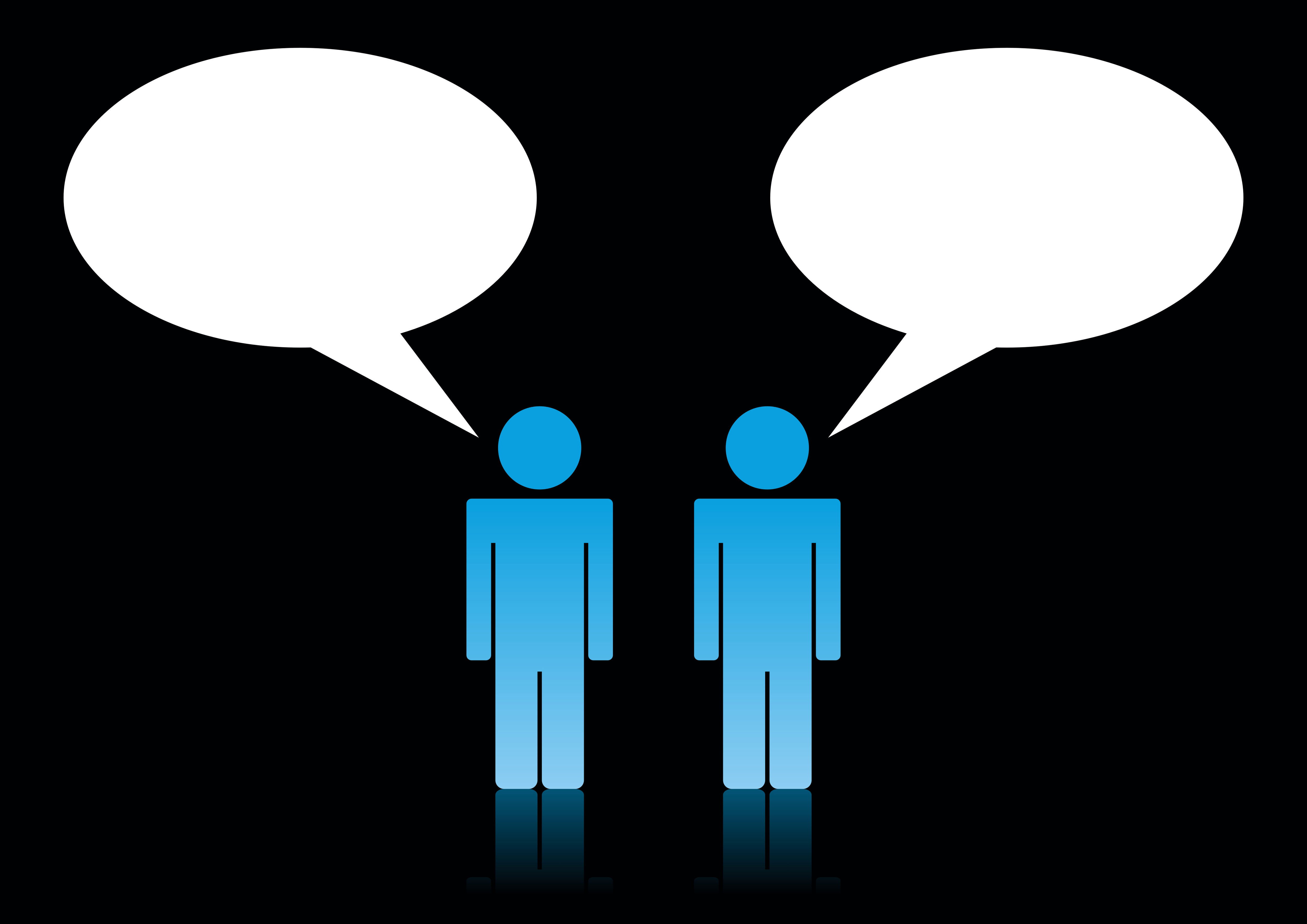 Two people talking clip art