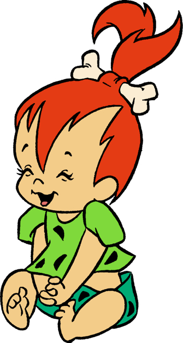 Free Pebbles Flintstone Cartoon Clipart 4 - I-