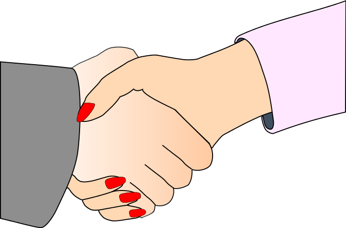 Women Shaking Hands Clipart