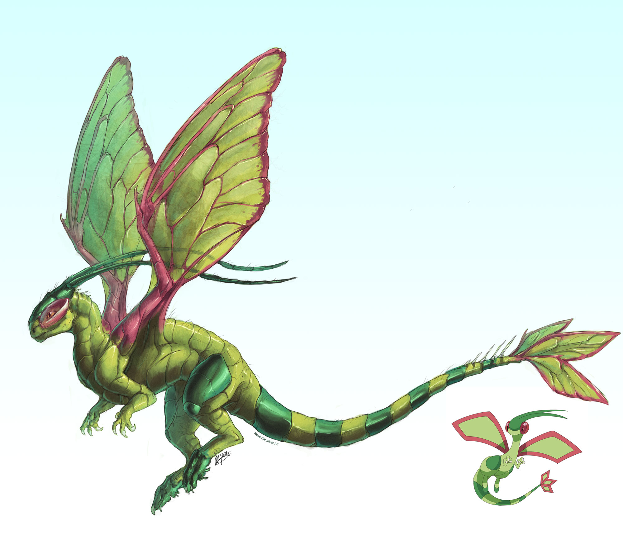 Realistic dragon clipart