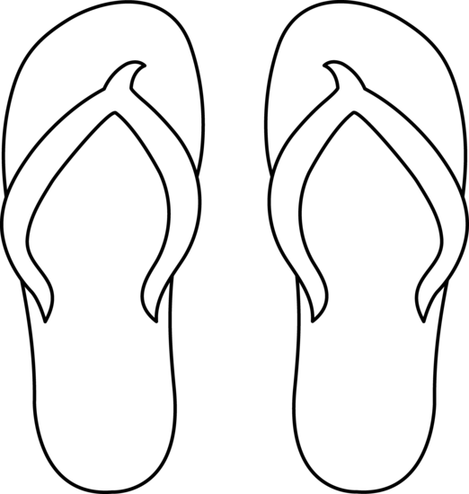 Flip Flop Coloring Pages - ClipArt Best