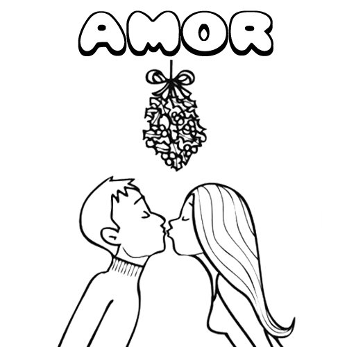 Dibujo del Amor para Colorear en Linea y dar un Detalle NavideÃ±o ...