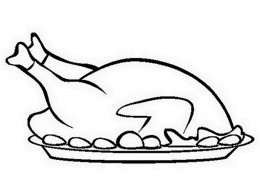 Thanksgiving Holiday Dinners Kids Coloring Pages Free Colouring ...