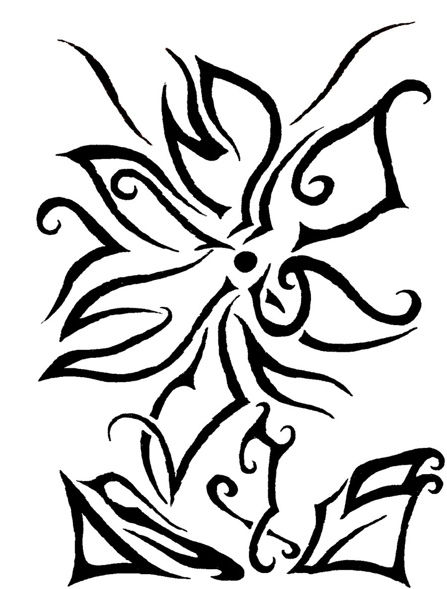 Tribal Flower - ClipArt Best