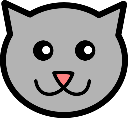 Cartoon cat head clipart
