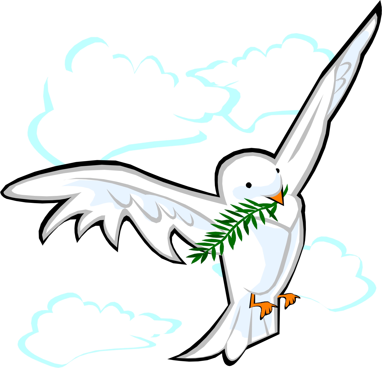 Cartoon Birds Dove 2 - Litle Pups