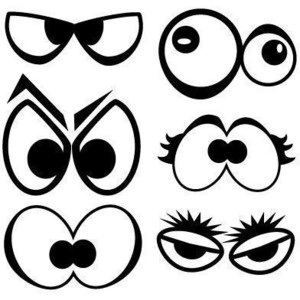 Spooky Eyes decal pack cute cartoon monster eyes assorted ...