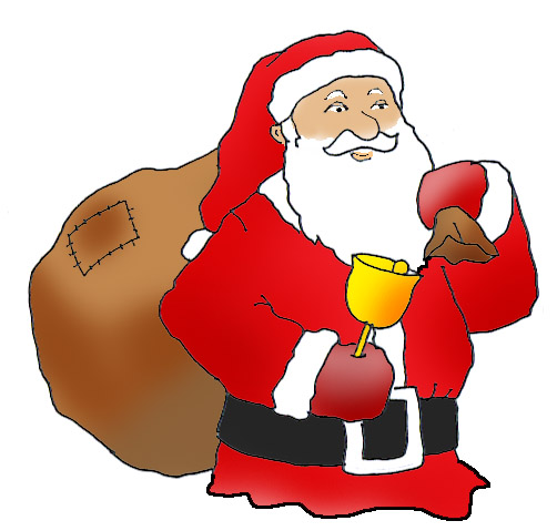 Funny and free Santa Claus Clipart.