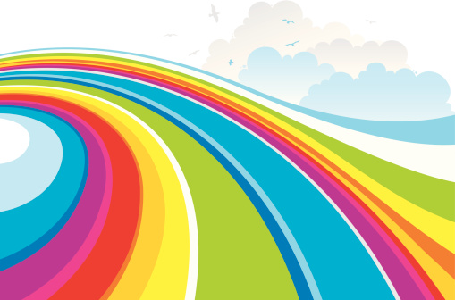 Rainbow Sky Background Clip Art, Vector Images & Illustrations ...