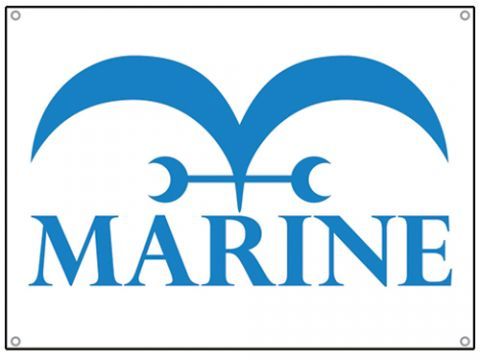 Flag: One Piece - Marine Symbol - AnimePoko.com