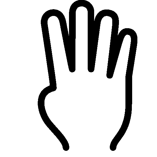 Clear With Four Fingers Clipart