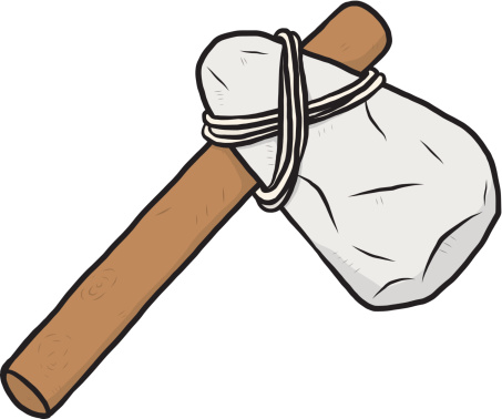 Stone tools clipart