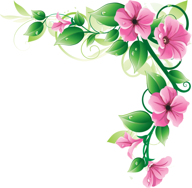 Free flower clipart borders