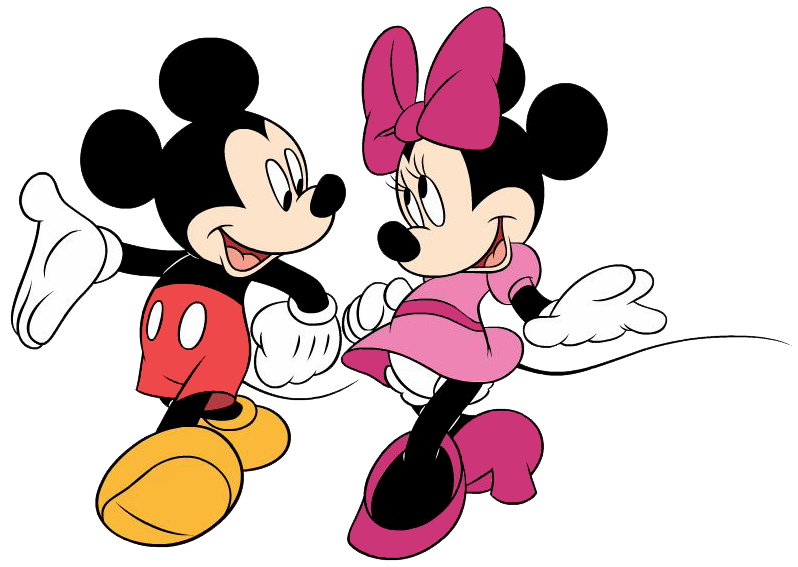 Mickey and minnie mouse clip art