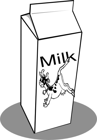 Person with milk clipart black and white