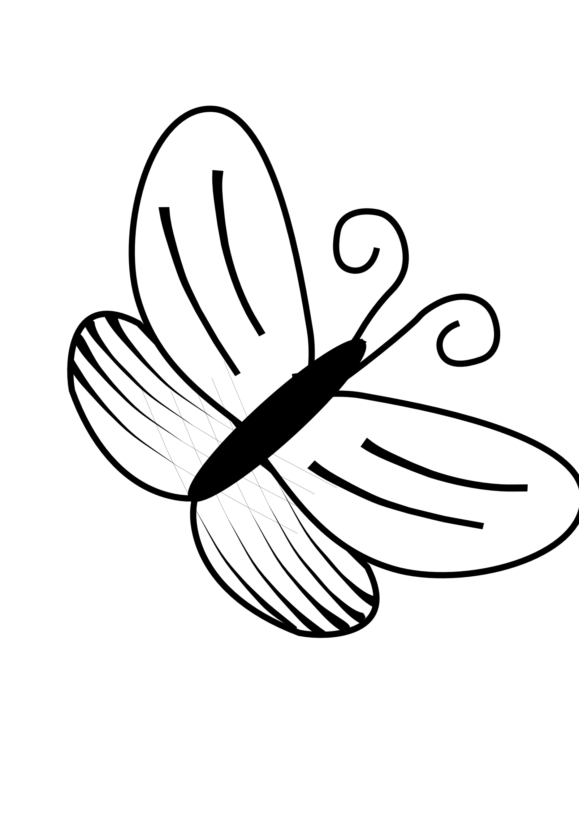 Butterfly Line Drawing Clipart - Free to use Clip Art Resource