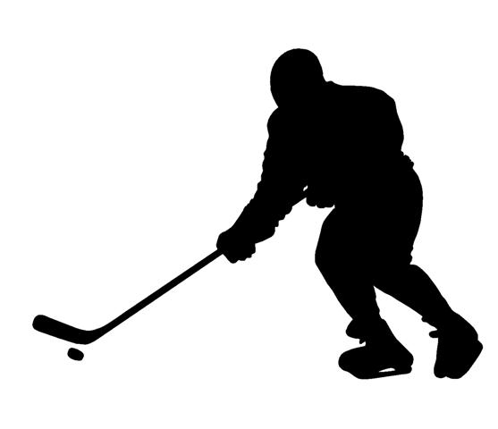 Hockey Player Silhouette Decal Sticker