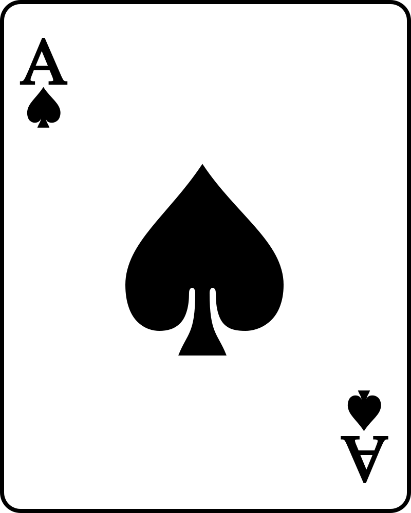 Ace card clipart