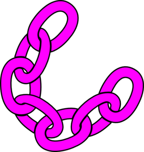 Fuchsia Multilink Chain Clip Art - vector clip art ...
