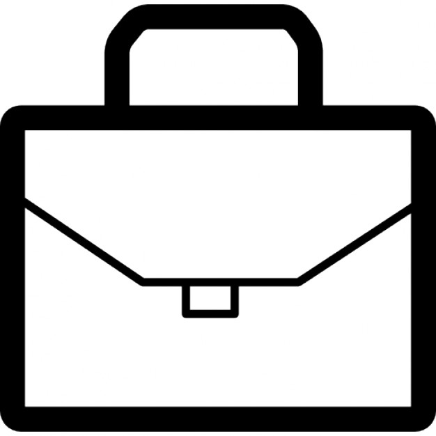 Suitcase outline from frontal view Icons | Free Download