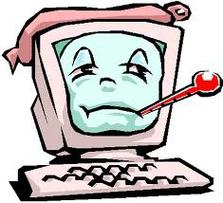 Sick Computer Clipart - Free to use Clip Art Resource