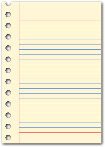 Notebook Paper Template - Cliparts and Others Art Inspiration