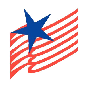 United states flag blue star with red stripes american flag decals ...