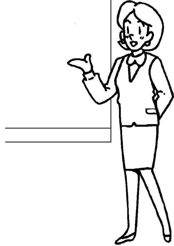 Teacher Clipart Black and White craft projects, Black and White ...