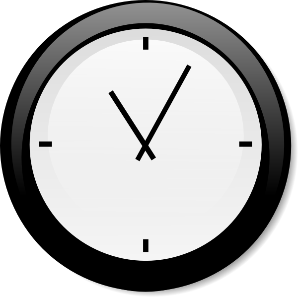 Clock No Second Hand clip art - vector clip art online, royalty ...