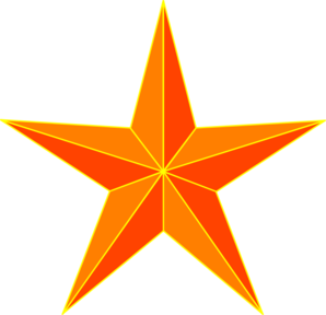Orange Star Clip Art - vector clip art online ...