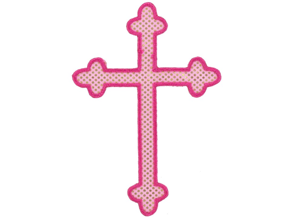 Pink Cross Iron-On Applique | Shop Hobby Lobby
