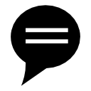 Speech Bubble Shadow With Two White Dialogue Lines vector icon ...