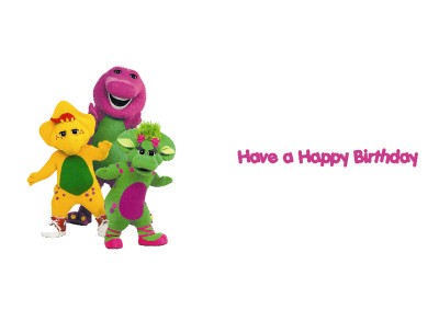 PERSONALISED BARNEY BIRTHDAY CARD